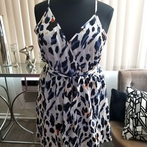 Plus Allover Print Belted Camie Dress